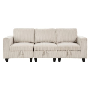 Walterboro Sofa With Storage, Storage Pouches And Charging Ports