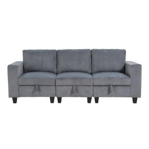 Walterboro Sofa With Storage, Storage Pouches And Charging Ports