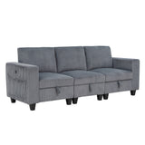 Walterboro Sofa With Storage, Storage Pouches And Charging Ports