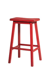 Gaucho Antique Red Finish Bar Stool (2Pc)