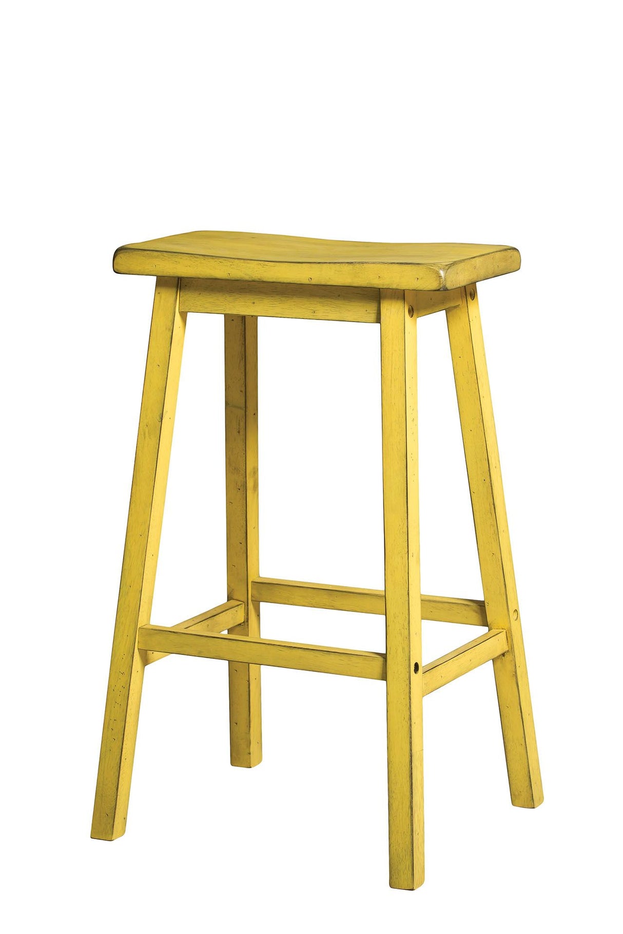 Gaucho Antique Yellow Finish Bar Stool (Set-2)