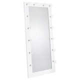 Zayan Mirror 32 X 71 Inch Floor Led Lighting White Gloss