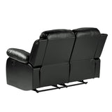 Cranley Black Double Reclining Love Seat