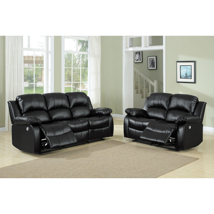 Cranley Black Double Reclining Sofa