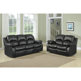 Cranley Black Double Reclining Love Seat