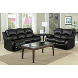 Cranley Black Double Reclining Love Seat