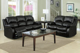 Cranley Black Double Reclining Love Seat