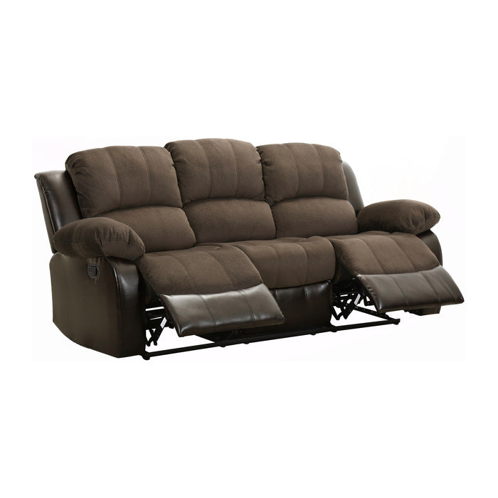 Cranley Dark Brown Double Reclining Sofa