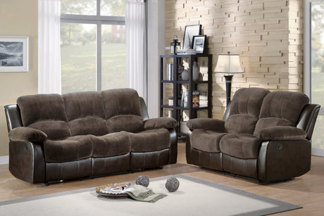 Cranley Chocolate Double Reclining Love Seat