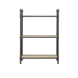 Itzel Antique Oak & Sandy Gray Finish Bookshelf