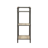 Itzel Antique Oak & Sandy Gray Finish Bookshelf