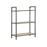 Itzel Antique Oak & Sandy Gray Finish Bookshelf