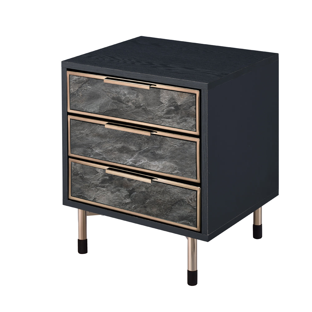 Arbyrd Black & Champagne Finish Accent Table