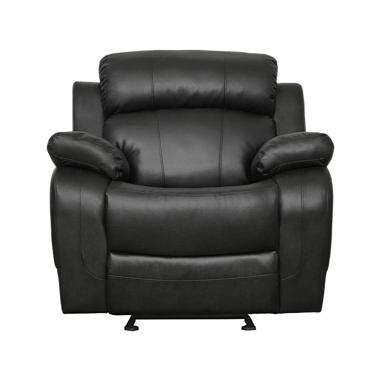 Marille Black Bonded Leather Reclining Chair