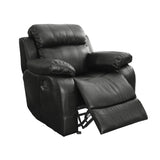 Marille Black Bonded Leather Reclining Chair