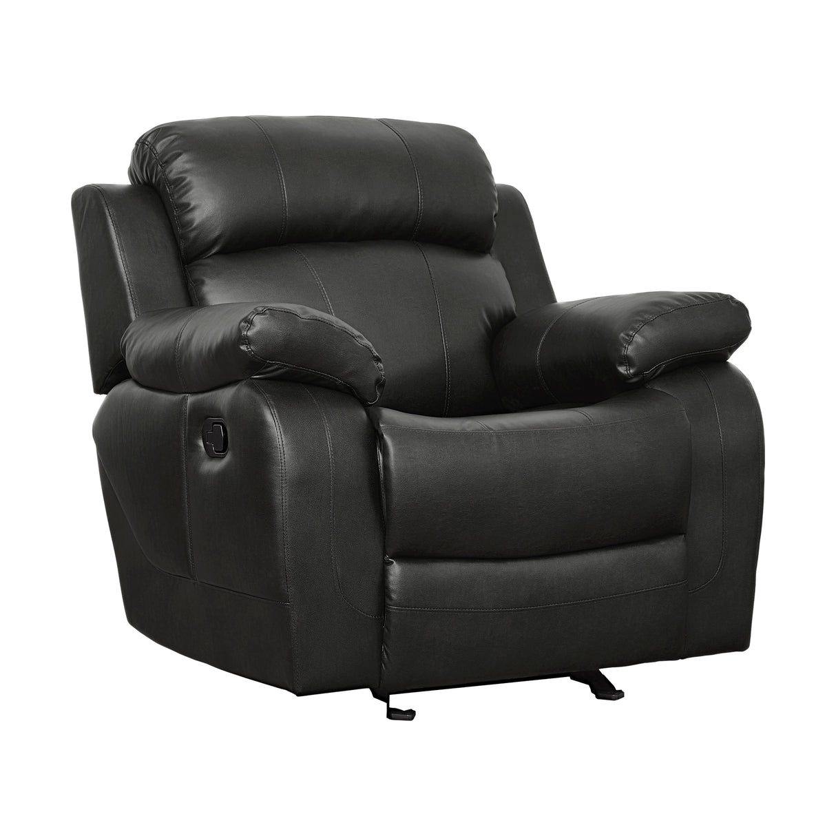 Marille Black Bonded Leather Reclining Chair