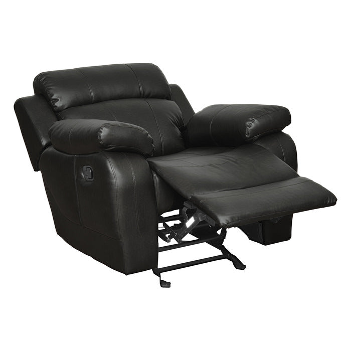 Marille Black Bonded Leather Reclining Chair