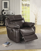 Marille Brown Bonded Leather Reclining Chair