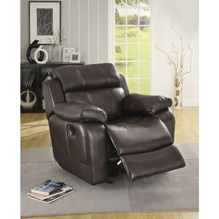 Marille Brown Bonded Leather Reclining Chair