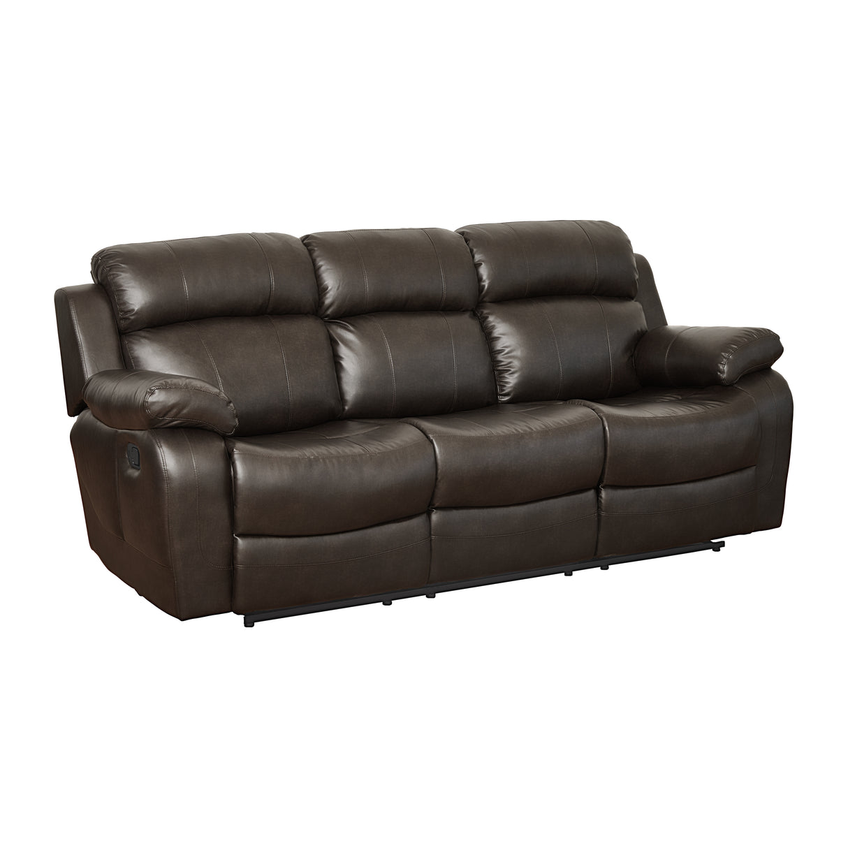 Marille Brown Bonded Leather Reclining Sofa