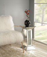 Nysa Mirrored & Faux Crystals Pedestal Stand