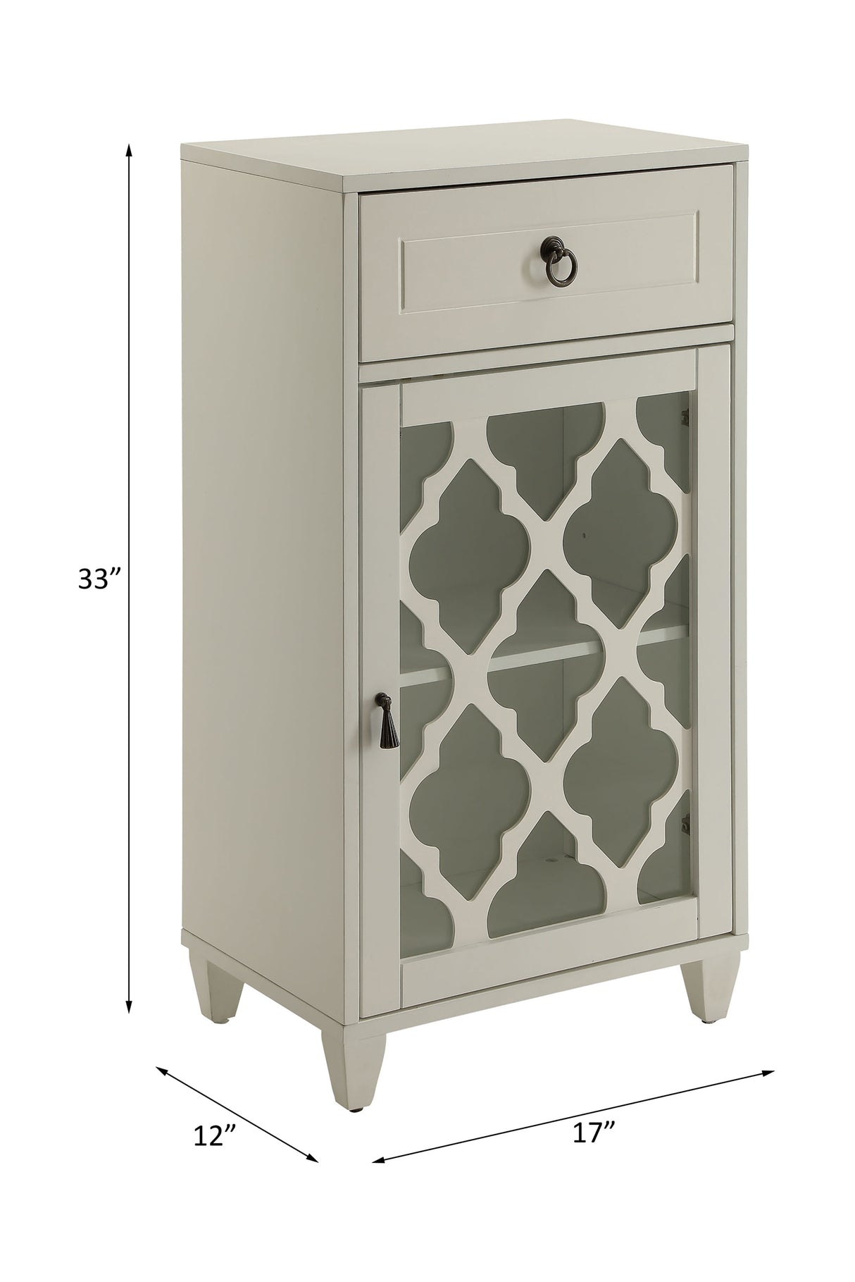 Ceara White Finish Accent Table