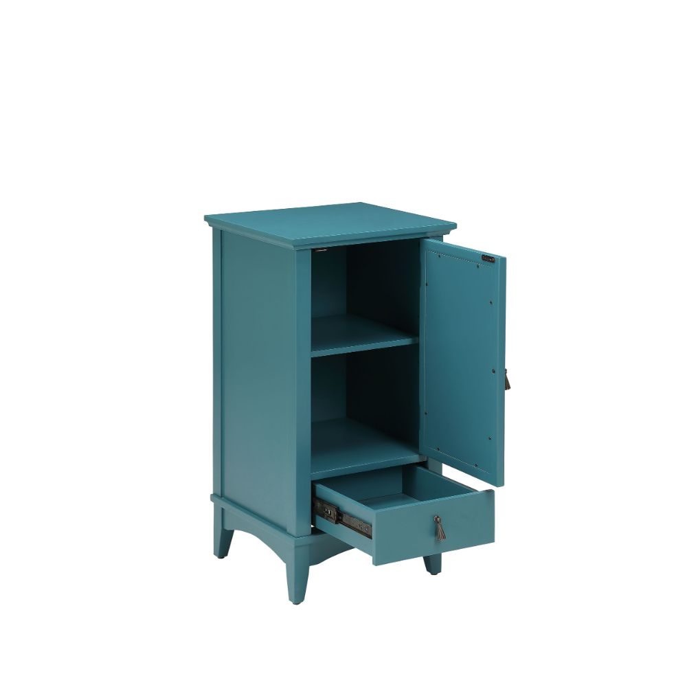 Ceara Teal Finish Accent Table