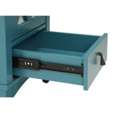 Ceara Teal Finish Accent Table