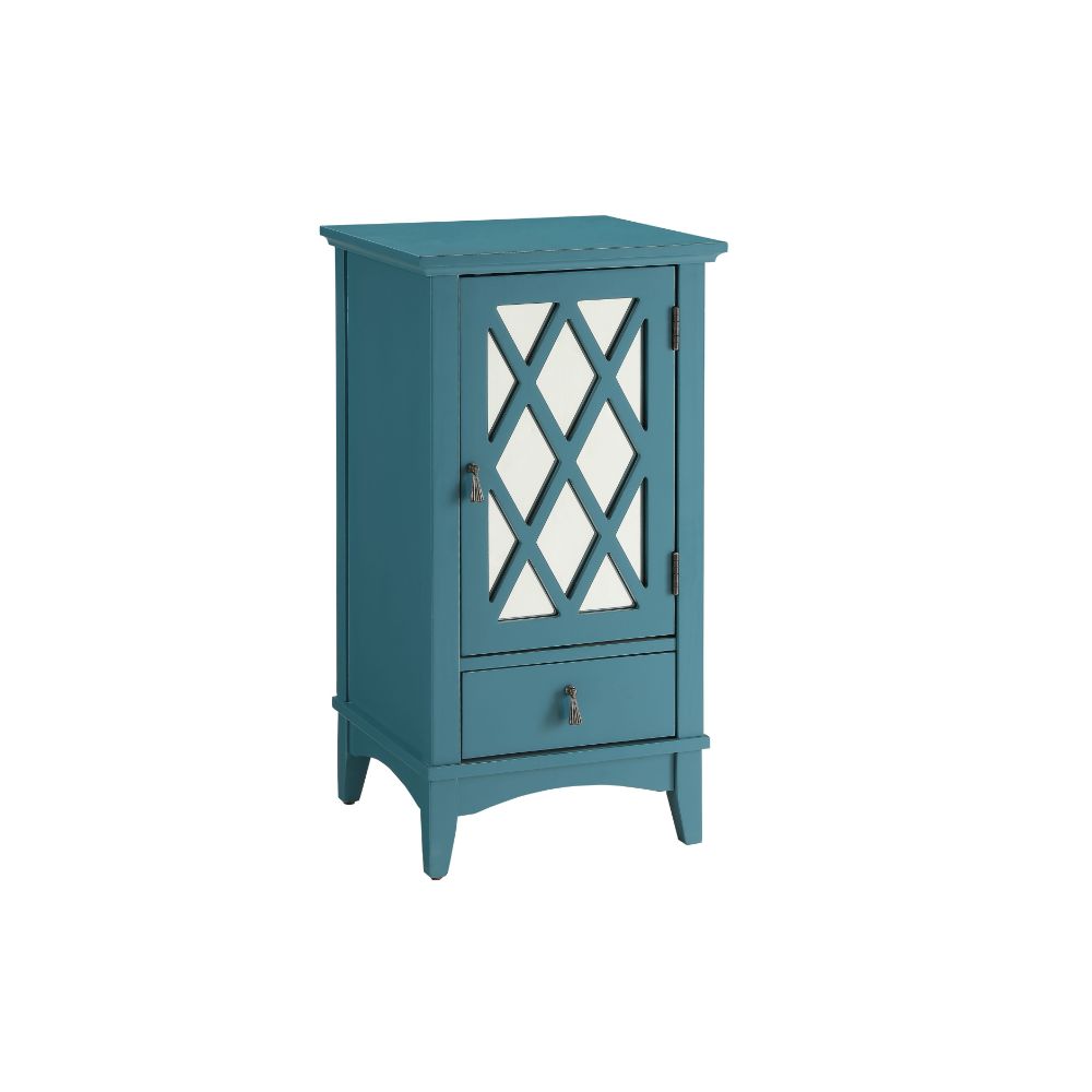 Ceara Teal Finish Accent Table