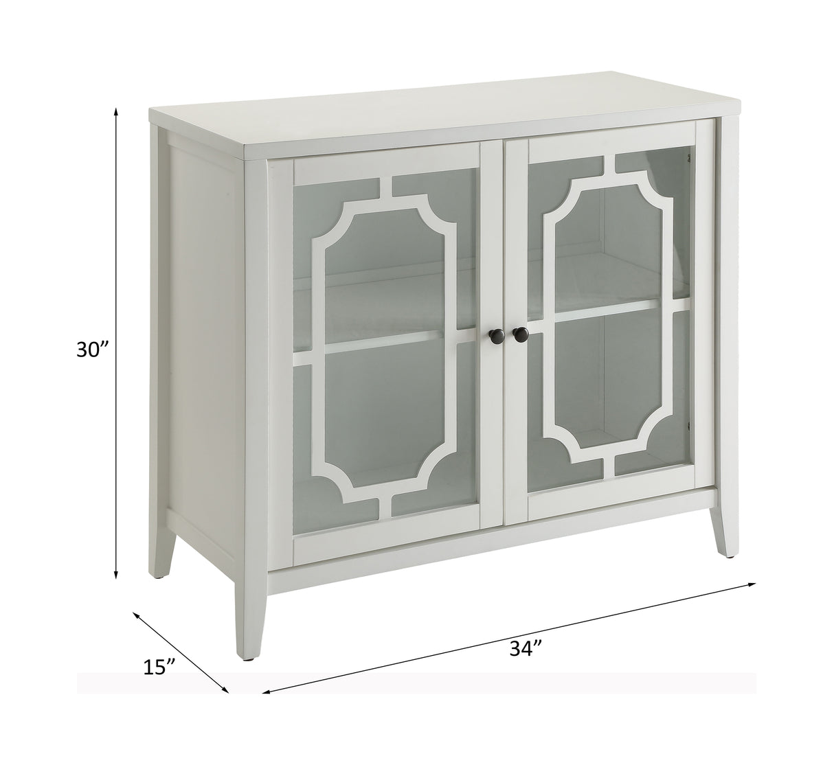 Ceara White Finish Accent Table