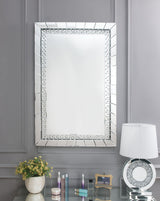 Nysa Mirrored & Faux Crystals Wall Decor