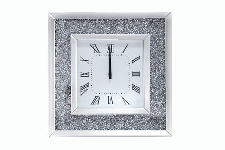 Noralie Mirrored & Faux Diamonds Wall Clock