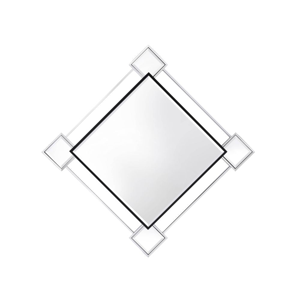 Asbury Mirrored & Chrome Finish Wall Mirror