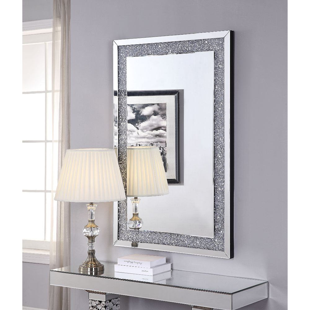 Noralie Mirrored & Faux Diamonds Wall Decor