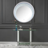 Nysa Mirrored & Faux Crystals Wall Decor