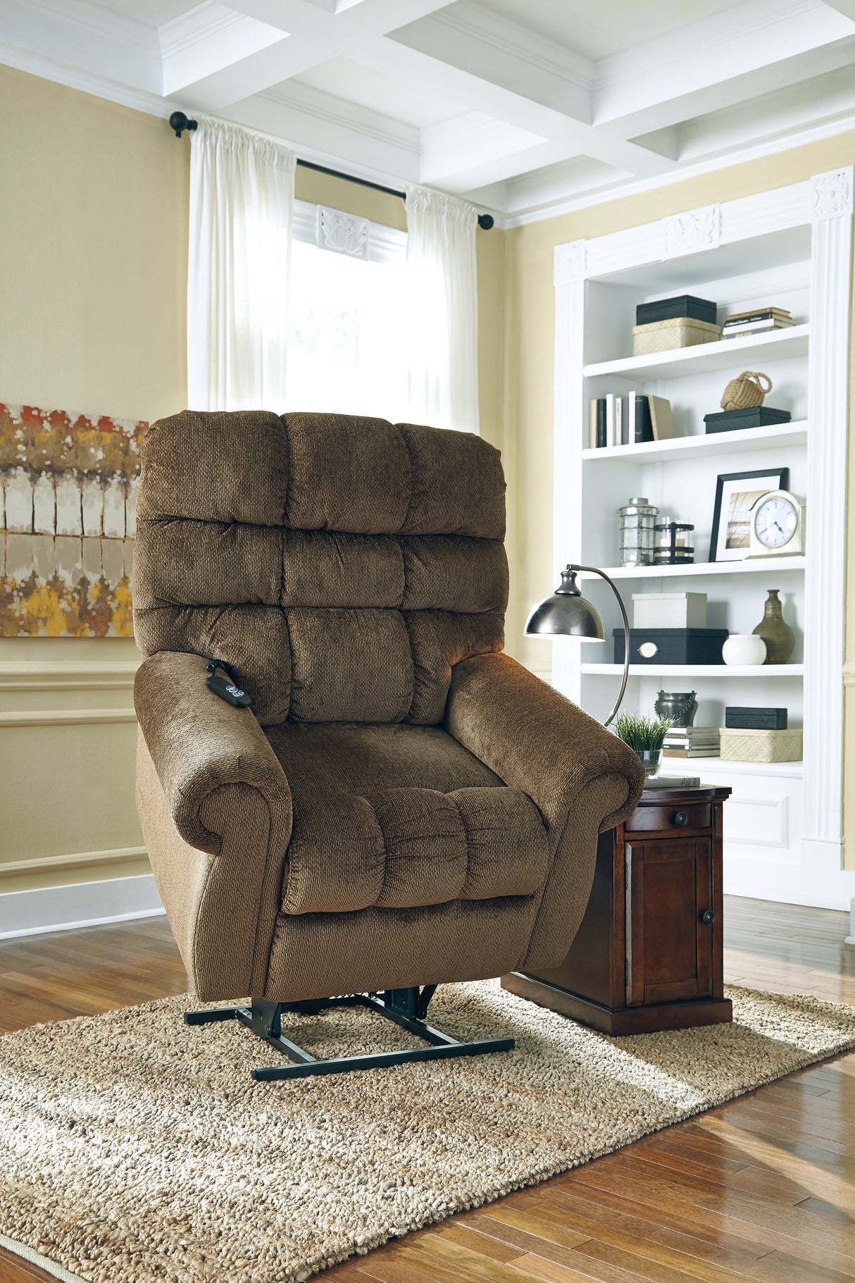 Ernestine Truffle Power Lift Recliner