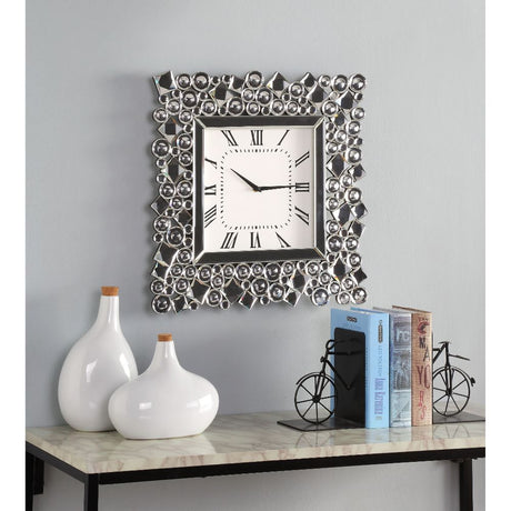 Kachina Mirrored & Faux Gems Wall Clock