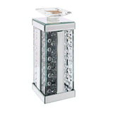 Nysa Mirrored & Faux Crystals Candle Holder (Set-2)