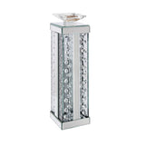 Nysa Mirrored & Faux Crystals Candle Holder (Set-2)