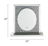 Noralie Mirrored & Faux Diamonds Accent Decor