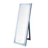 Noralie Mirrored & Faux Diamonds Floor Mirror