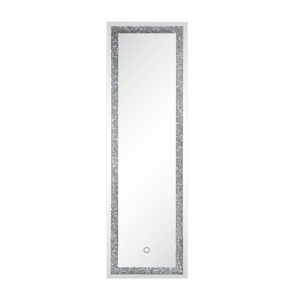 Noralie Mirrored & Faux Diamonds Floor Mirror