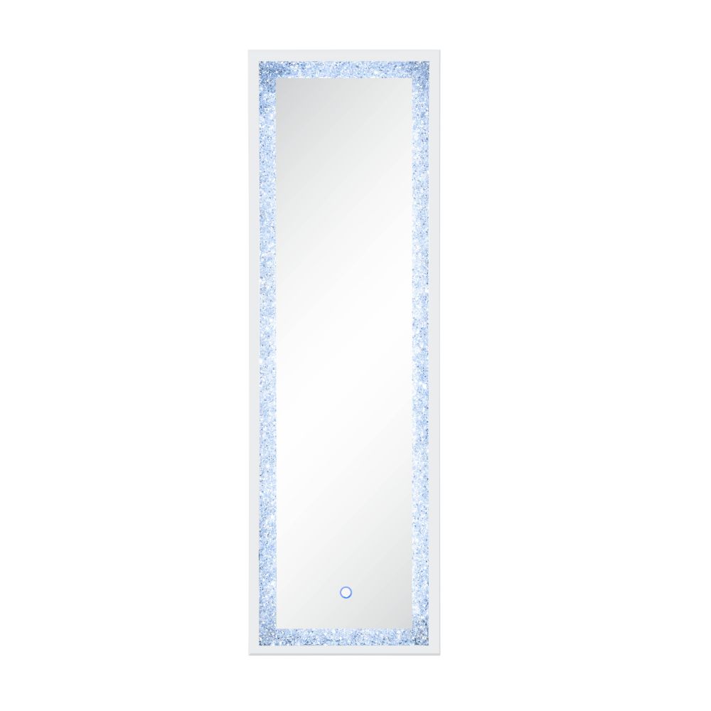 Noralie Mirrored & Faux Diamonds Floor Mirror