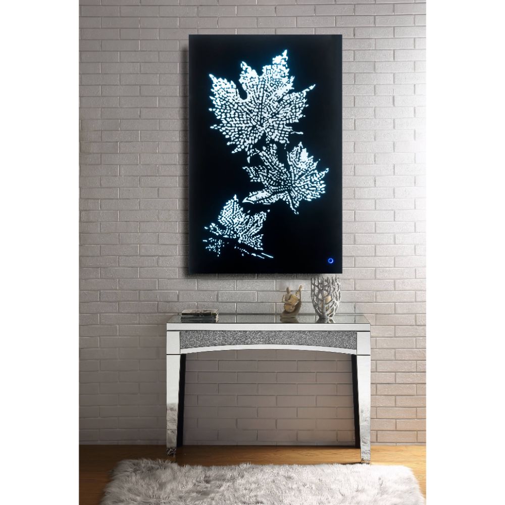 Hadrias Smoky Glass & Faux Crystal Wall Art