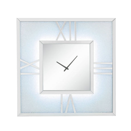 Noralie Mirrored & Faux Diamonds Wall Clock