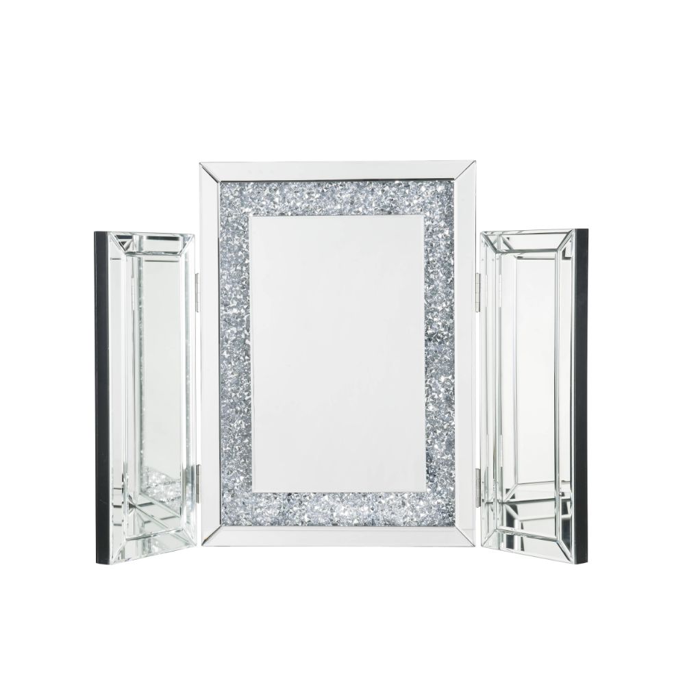 Noralie Mirrored & Faux Diamonds Accent Decor