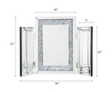 Noralie Mirrored & Faux Diamonds Accent Decor