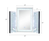 Nysa Mirrored & Faux Crystals Accent Decor