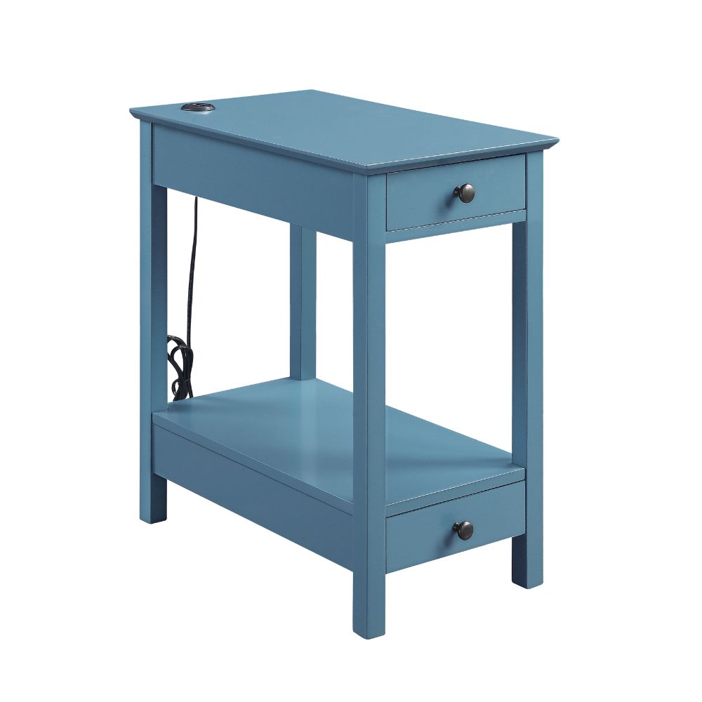 Byzad Teal Finish Accent Table