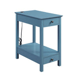 Byzad Teal Finish Accent Table